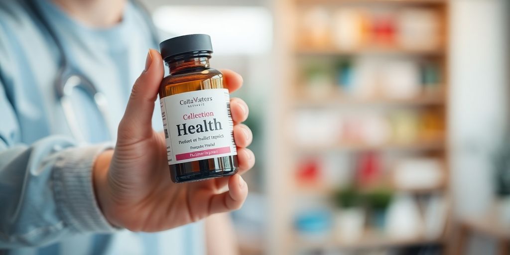 Pessoa segurando frasco de medicamento para emagrecimento e diabetes.