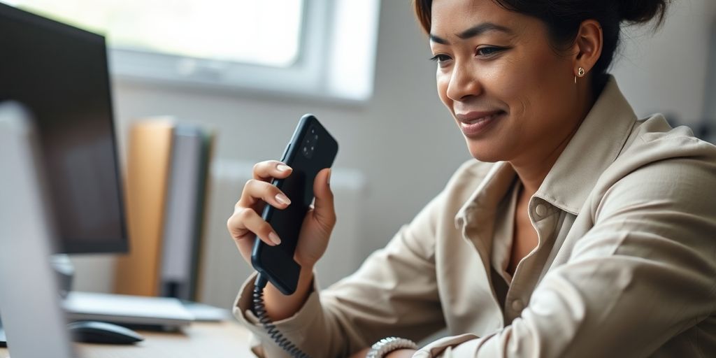 Person gently declines job offer over phone.