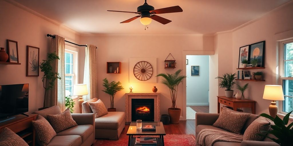Warm interior of a welcoming and comfortable Airbnb.