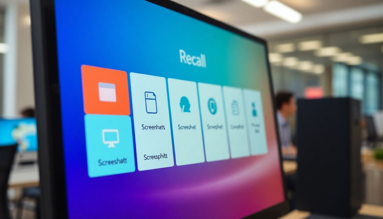 Computer screen showing Microsoft Recall feature interface.