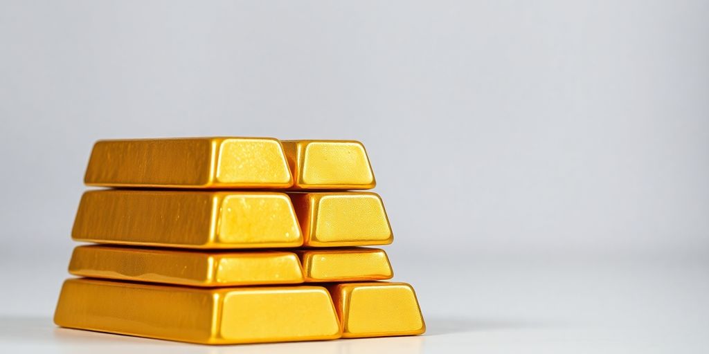 Lingots d'or empilés