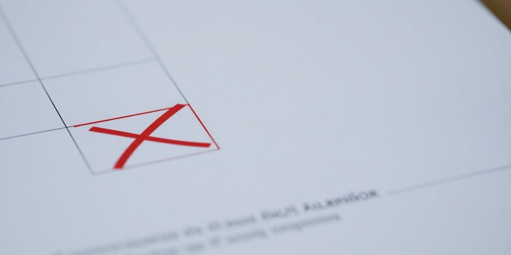 Calendar with a red X marking a date.