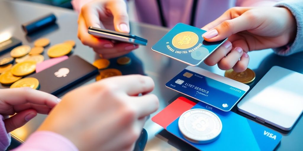 Diverse digital payment methods for e-commerce transactions.