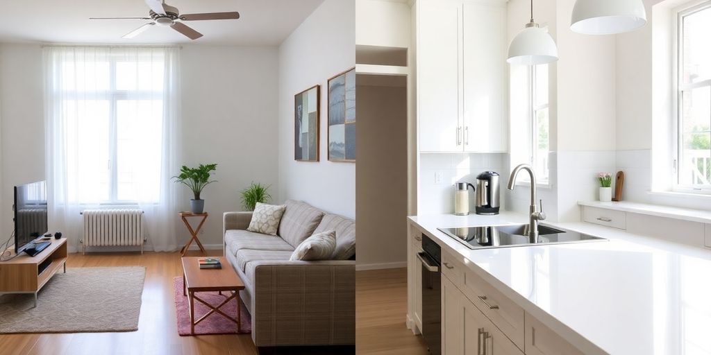 Comparing sparkling clean home surfaces.