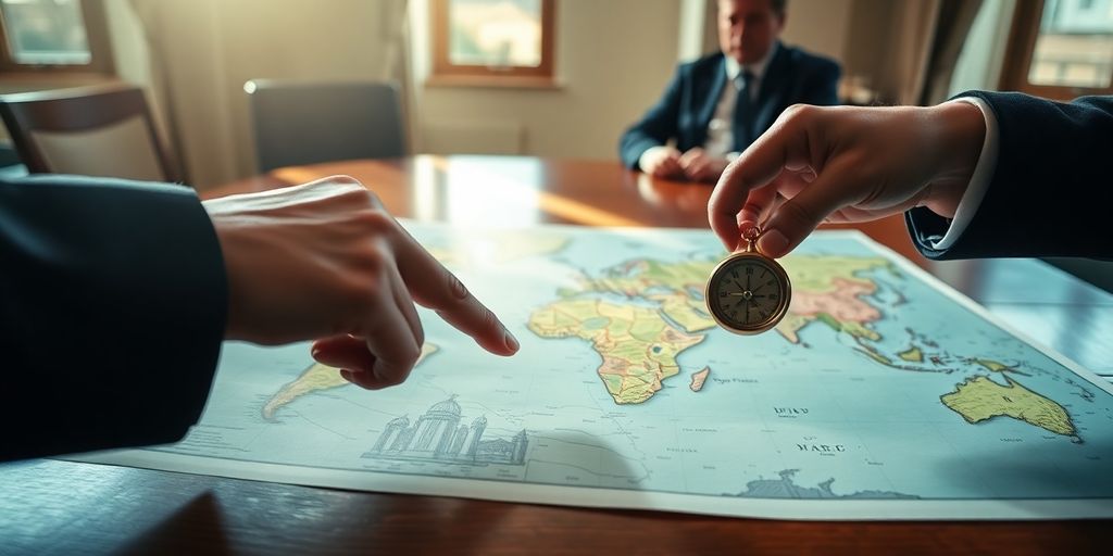 Business broker guiding a new client.