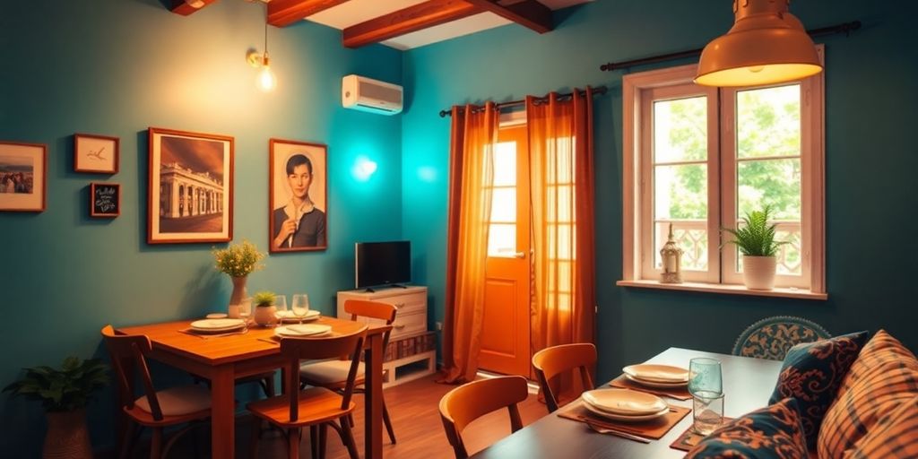 Welcoming interior of an Airbnb with modern decor.