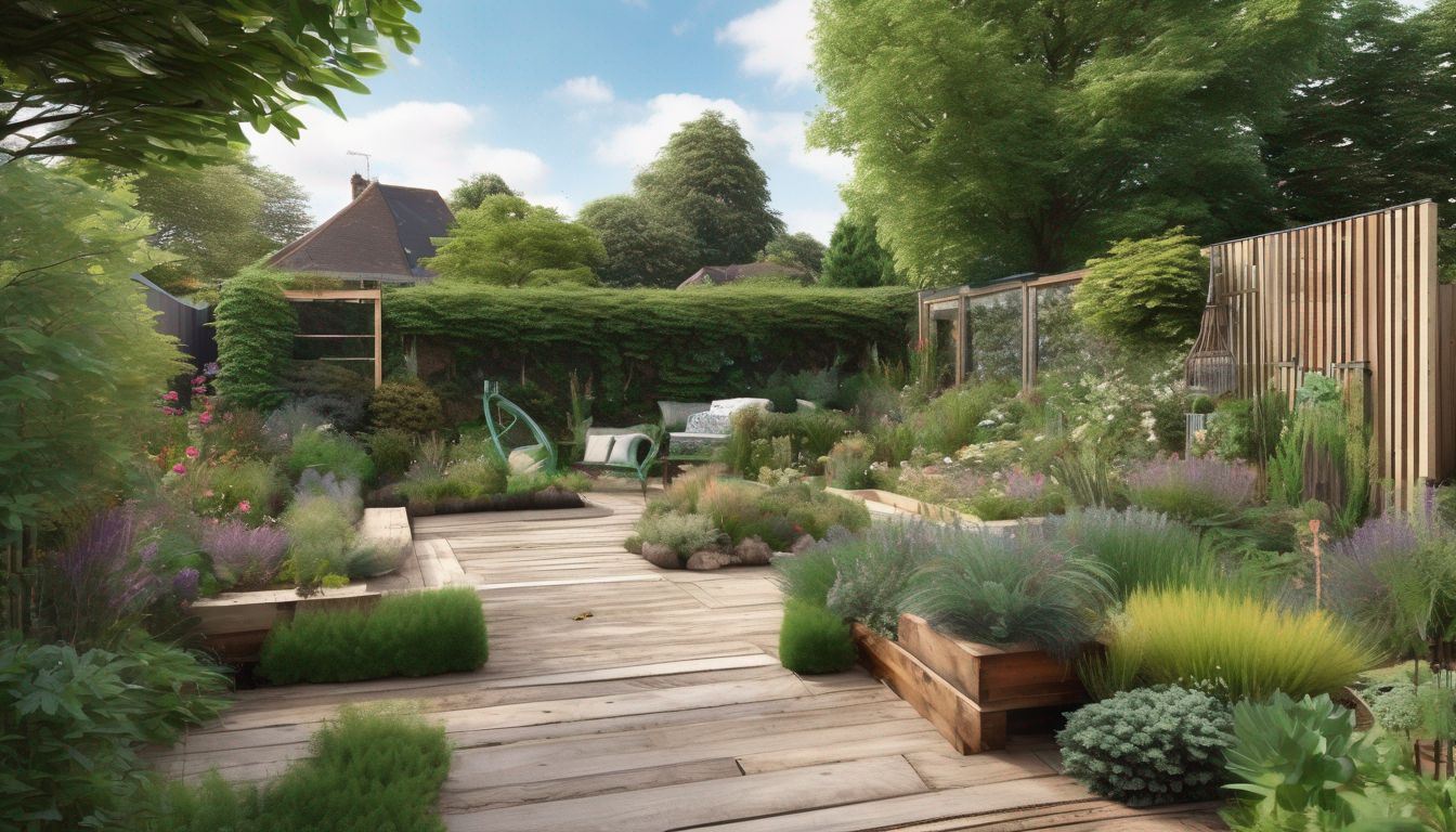 sustainable garden design with recycled materials in the UK