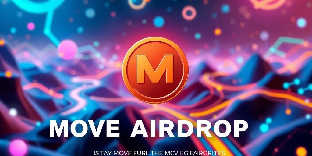 未来主义数字景观，包含move代币元素。