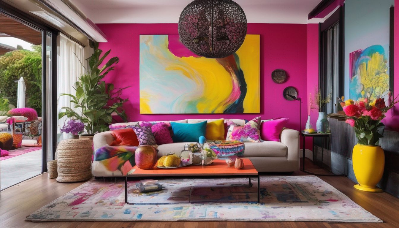 vibrant home interior with bold and bright colors