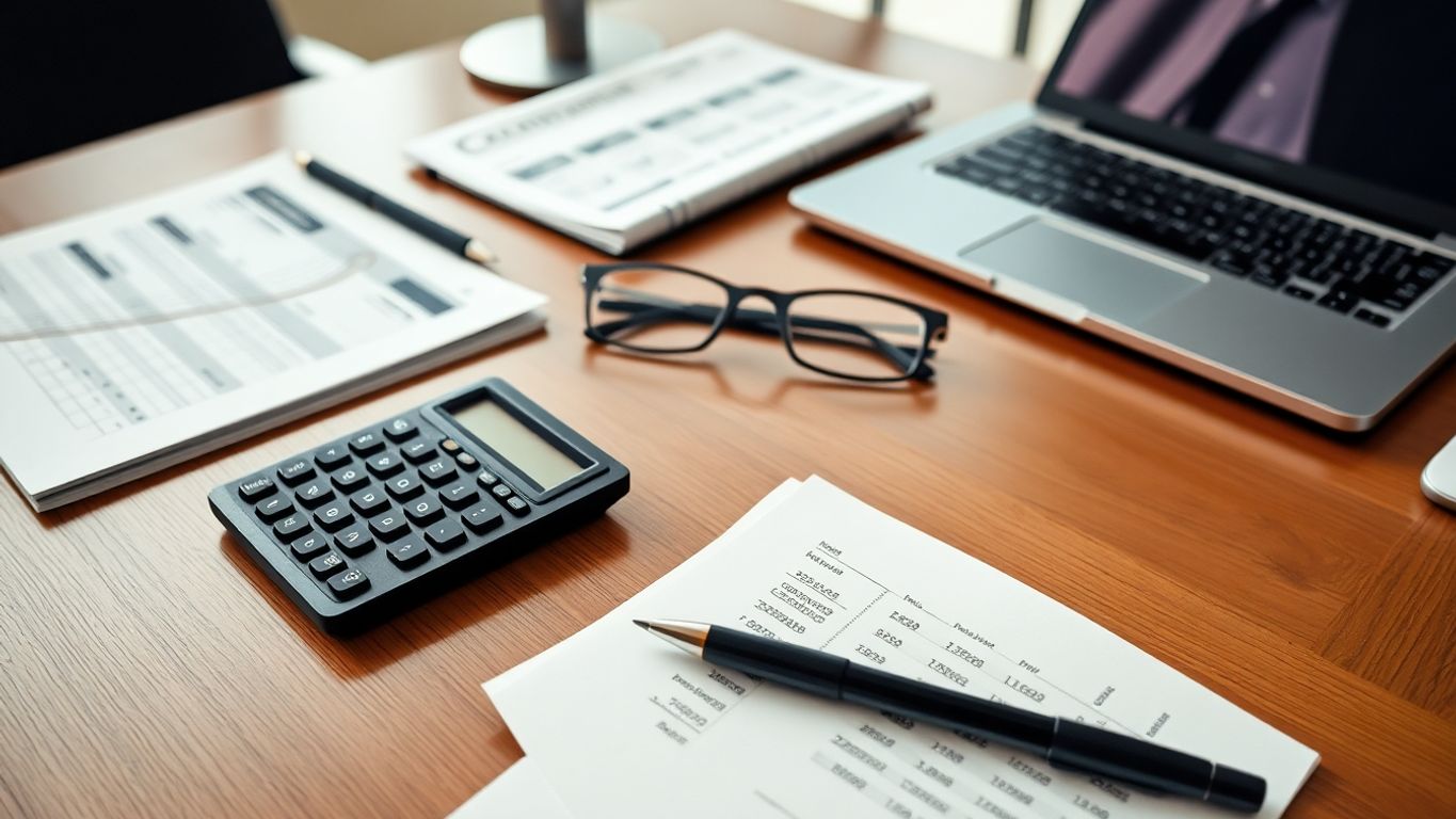 Don'T Let Accounting Mistakes Cost You: Accounting For Optometrists Optometrist'S Desk With Accounting Tools And Financial Documents.