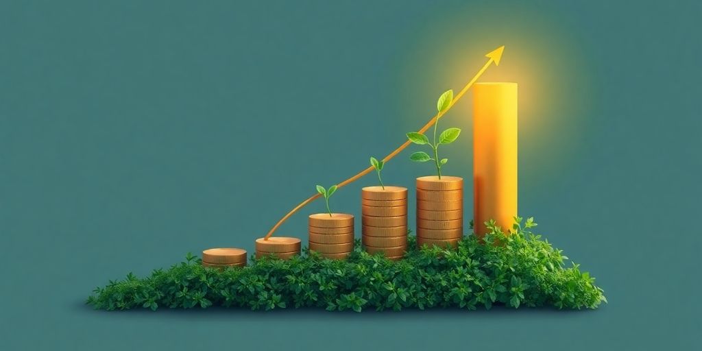 Growing wealth with financial growth.