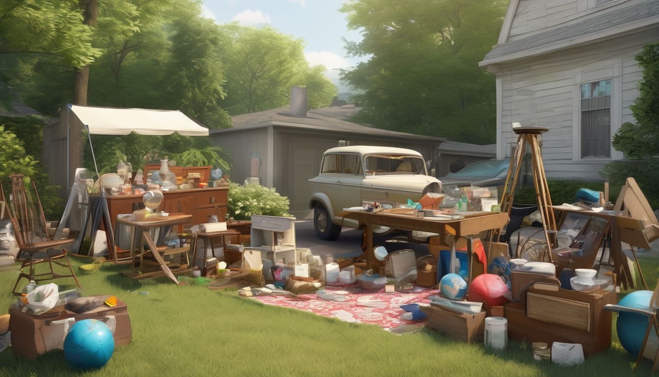 yard sale with valuable items