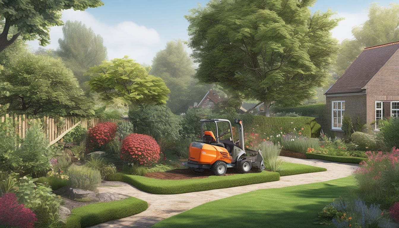 tree cutting service in a garden