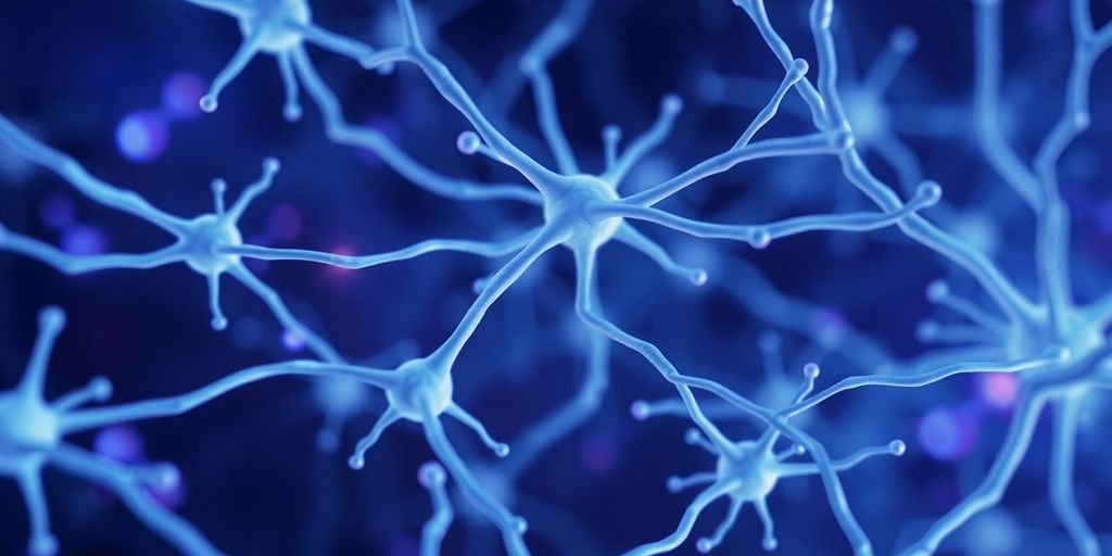 Brain neurons with dopamine molecules