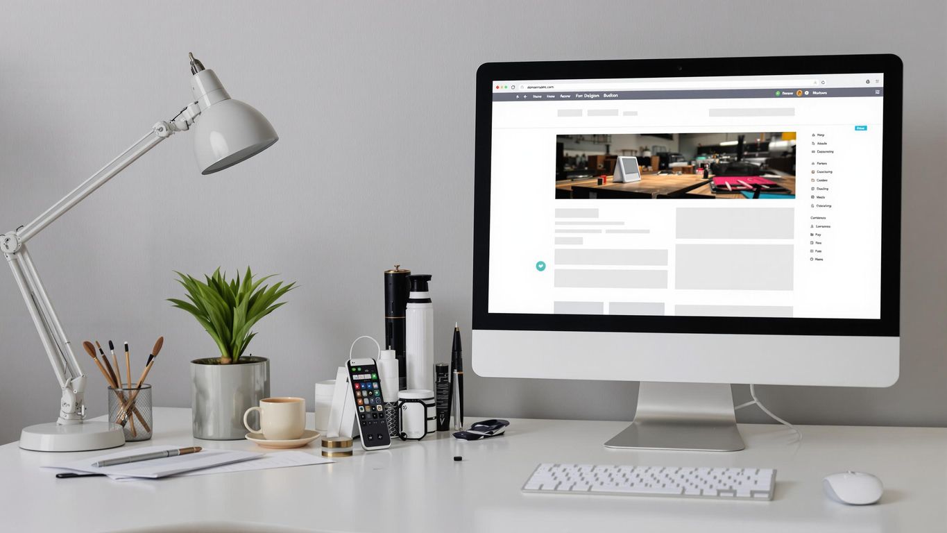 Begrenset webdesign med få tilpasningsmuligheter.