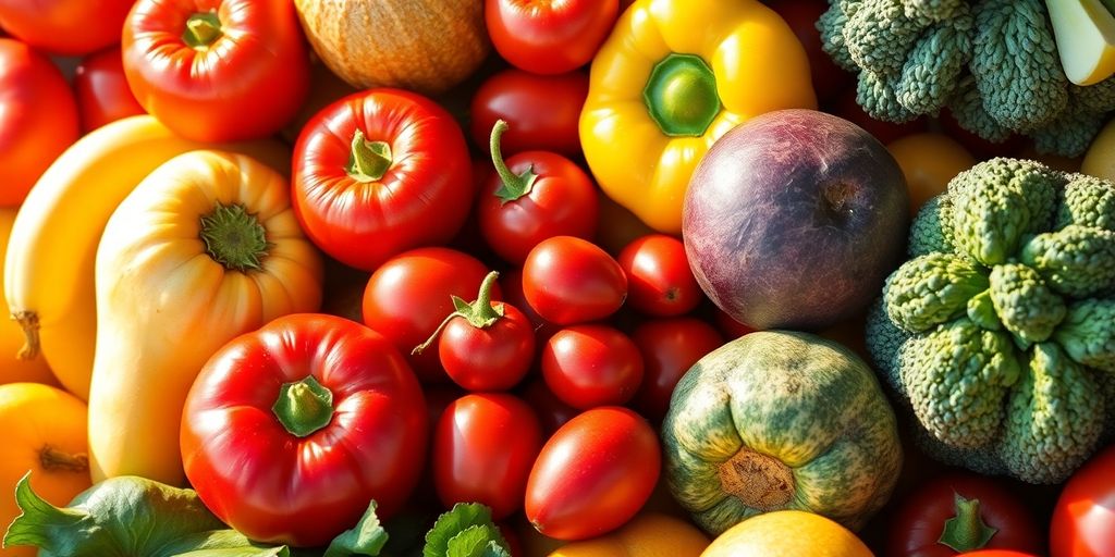 Healthy person eating a balanced meal with fresh fruits and vegetables.