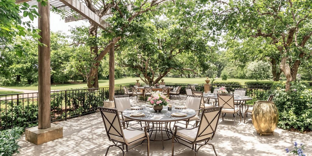 Outdoor meeting room with scenic views in Seguin, TX.