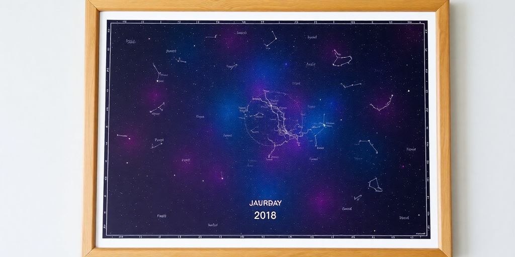 Custom star map framed gift for boyfriend's surprise.