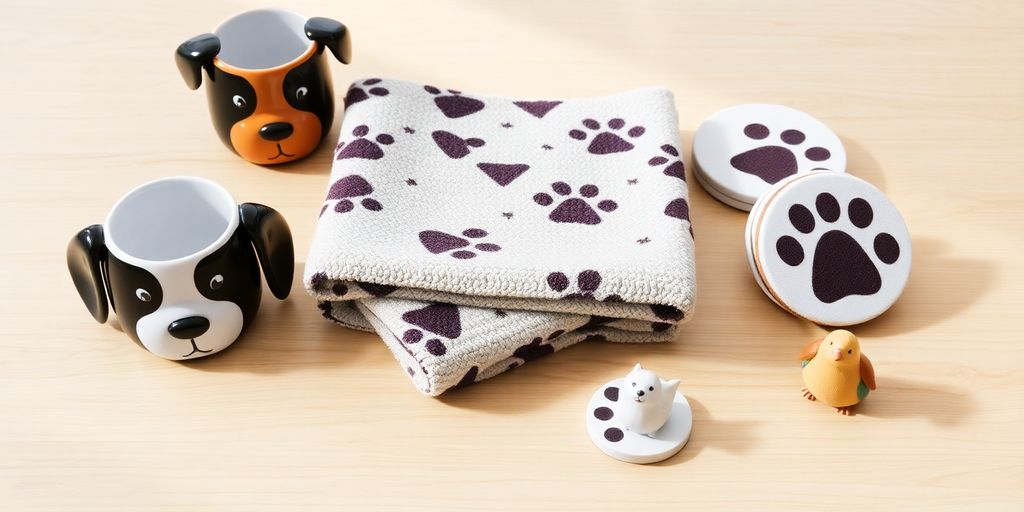 Pet lovers gifts; animal themed items.