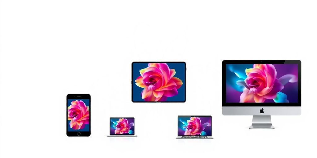 A single image appearing identically on diverse devices.