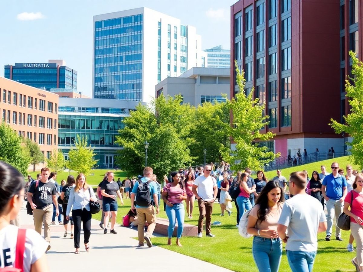 Students at University of Alberta enjoying an academic atmosphere.