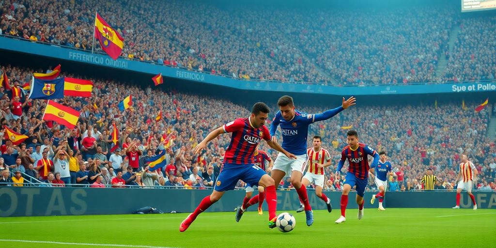 Intense Superclásico soccer match with passionate fans.