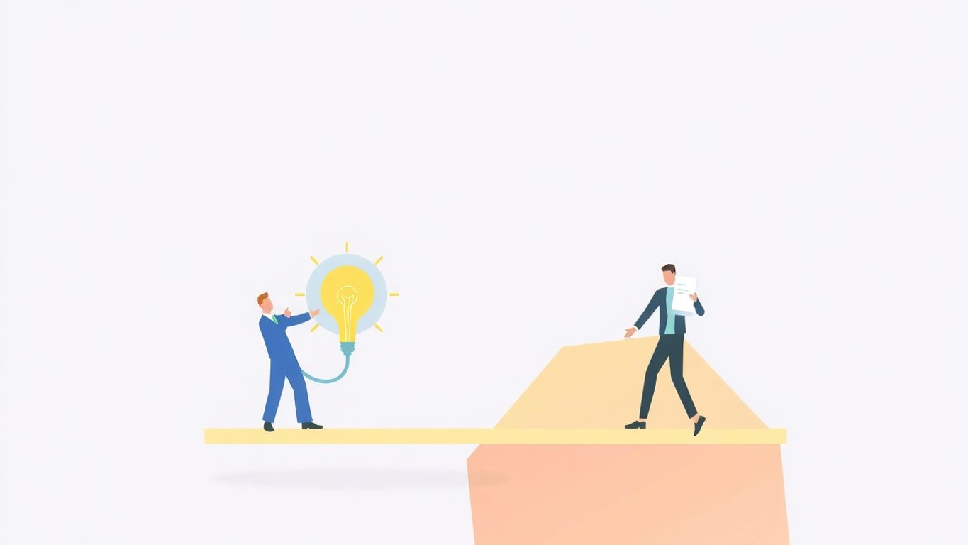 Balanse mellom risiko og innovasjon i forretningsutvikling.