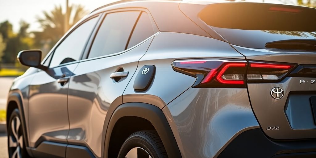 Toyota bZ electric SUV parked outdoors.