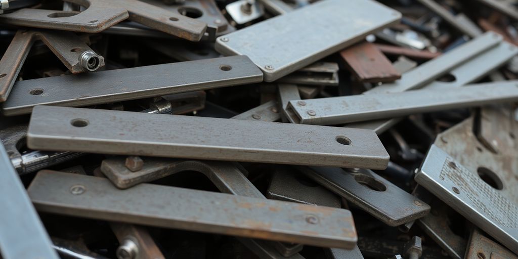 صورة لسكراب معدني متراكم في جدة