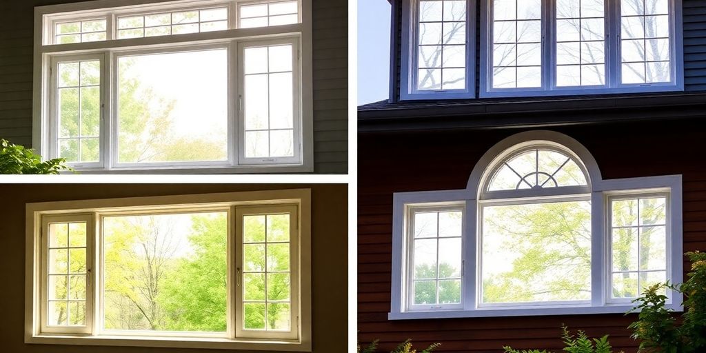Cascade windows in various home settings, highlighting modern design.