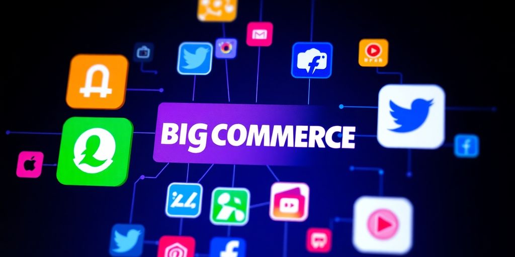 BigCommerce logo connected to diverse platform icons.