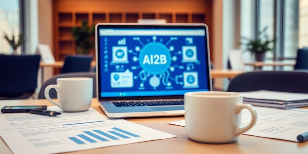 Suvremeni poslovni prostor s tehnologijom i dokumentima.