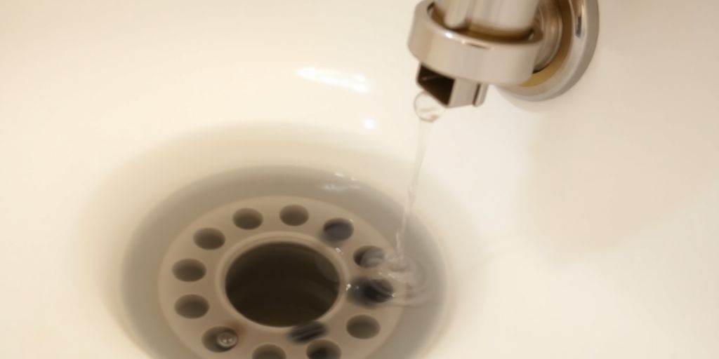 Leaky bathtub drain with water dripping.
