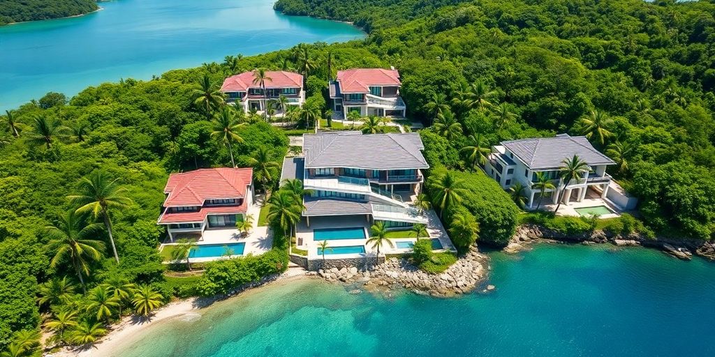 Luxury houses in Phuket with beautiful landscape.