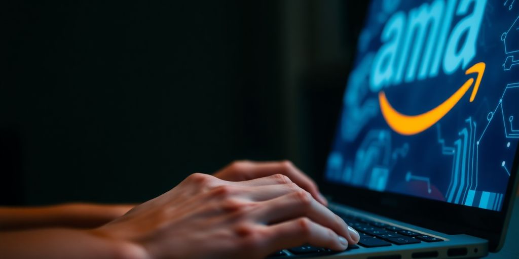 Person using AI tools for Amazon job search