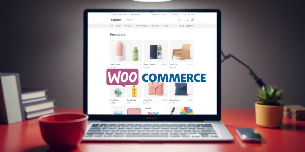 WooCommerce product page with neatly arranged items