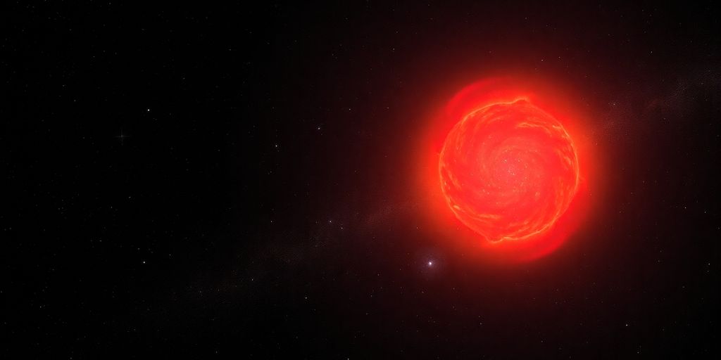 Image d'une étoile rouge géante WOH G64.