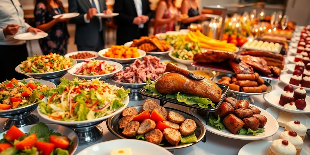 อาหารจัดเลี้ยงนอกสถานที่หลากหลายเมนู