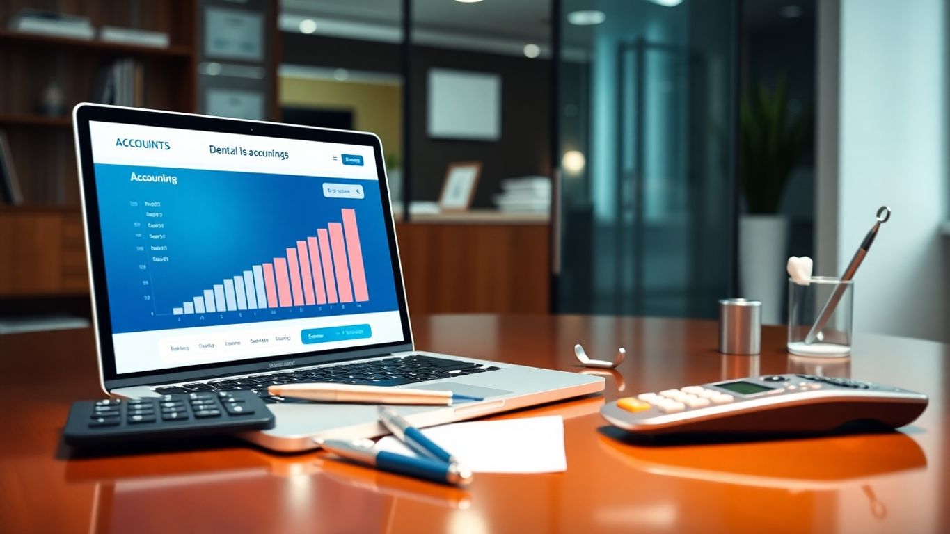 Dental Accounting Service: Save Taxes And Grow Your Practice With Ca Dental Cpa Modern Dental Office With Accounting Tools And Equipment.