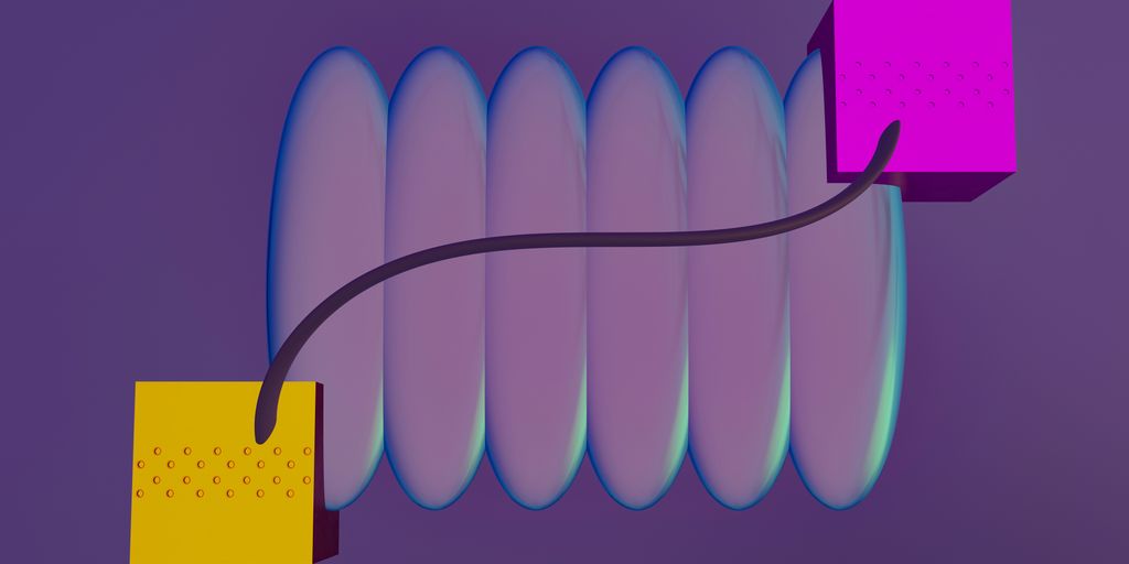 a purple background with a yellow rectangle and a purple rectangle