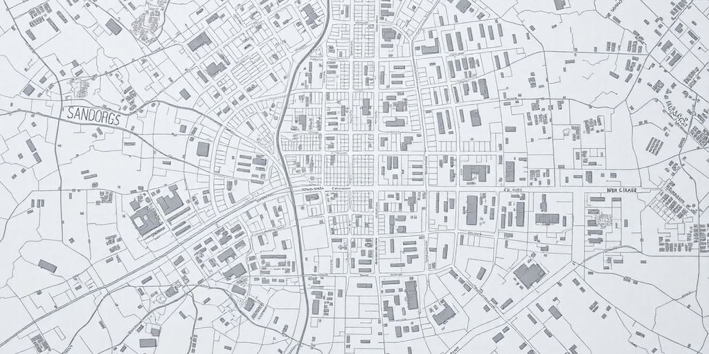 A detailed photographic street map of Anchorage's industrial zones.