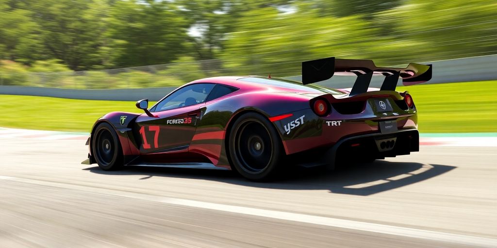 Forza Motorsport race car on a track