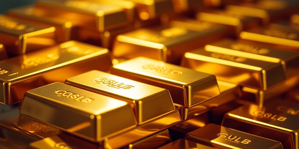 Lingots d'or brillants