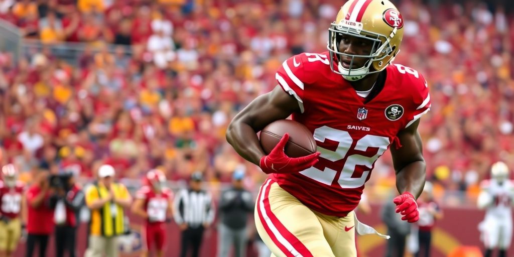 Deebo Samuel in action during a 49ers game.