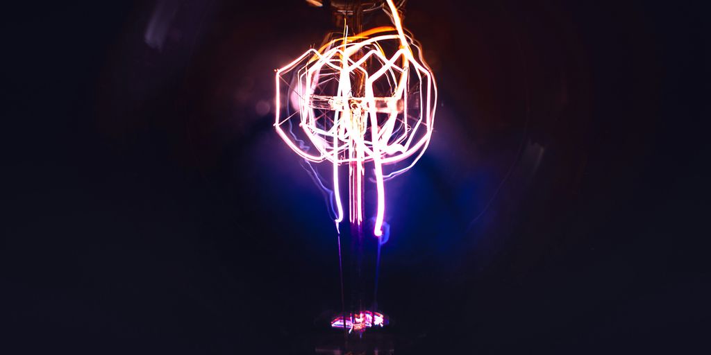 silver and purple light fixture