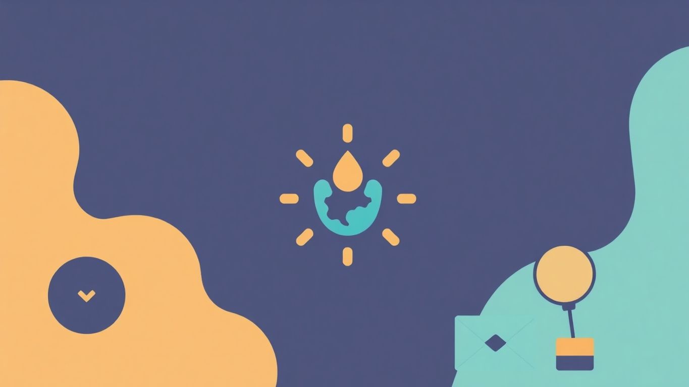 Minimalist illustrasjon av logo i myke farger.