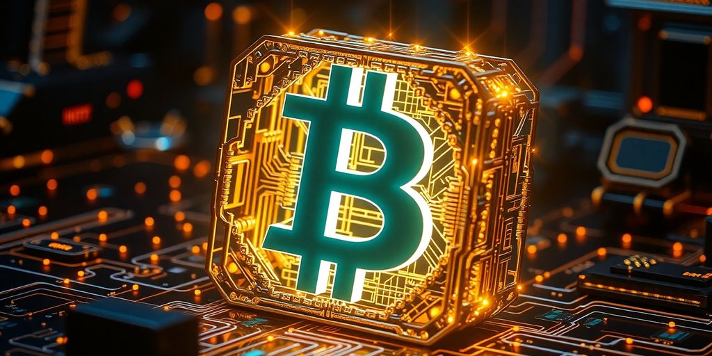 Is Metal Blockchain Genuine? Our Critical Analysis 4 Metallic blockchain structure with digital elements and glow.