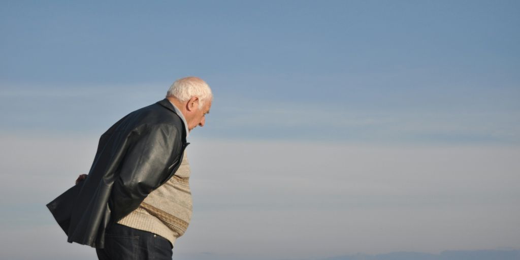 man looking downward