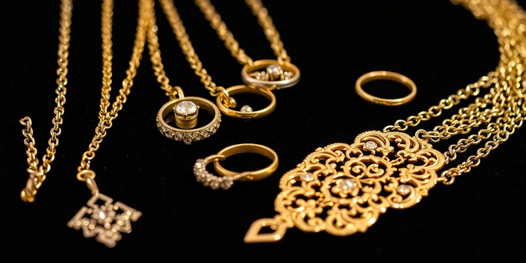 Bijoux d'occasion exposés