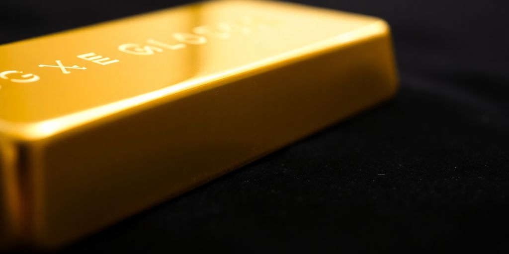 Lingot d'or sur fond sombre